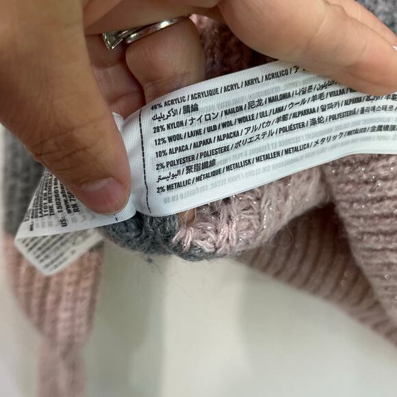 Abercombie & Fitch Wool Blend Color Block Crewneck Cozy Sweater Size M - Picture 4 of 7